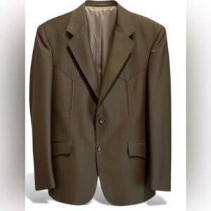 Men’s Vintage ‘60-70s Grand Entry Western Brown Sport Jacket Blazer Size 44